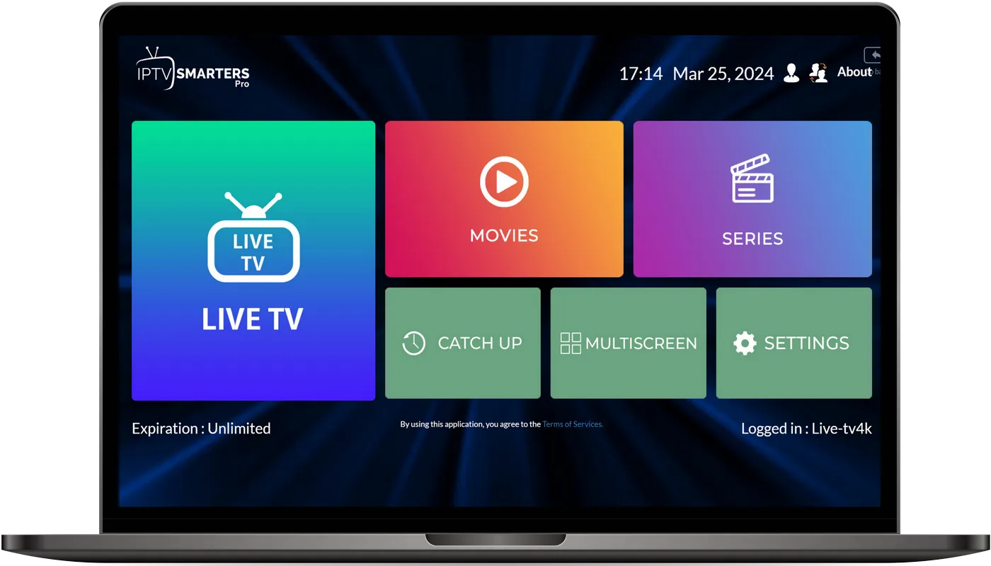 IPTV San Lux 4K Interface